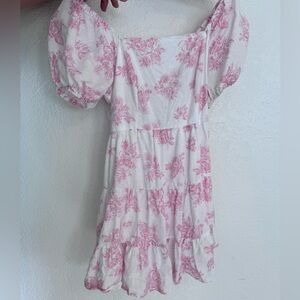 Chelsea & Violet pink and white dress with bow in back!!